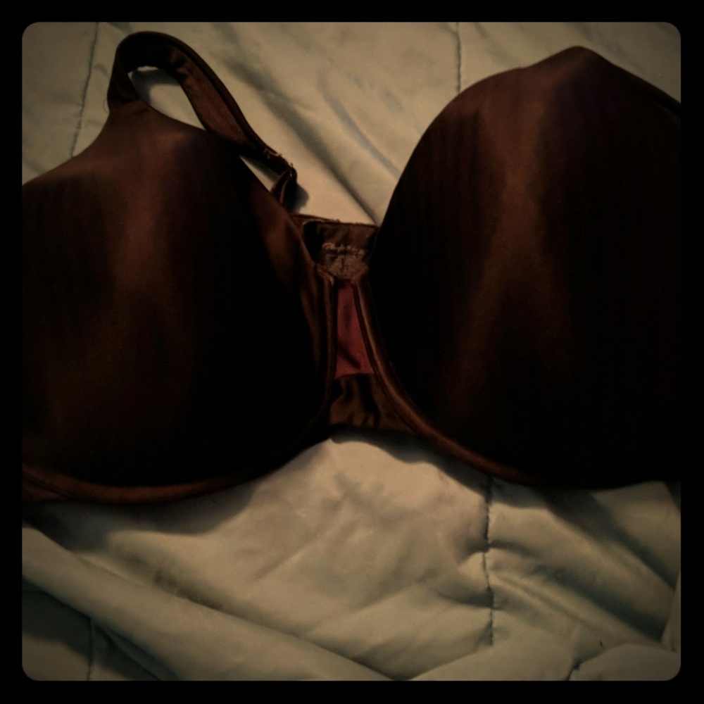 Padded Black nylon underwire bra